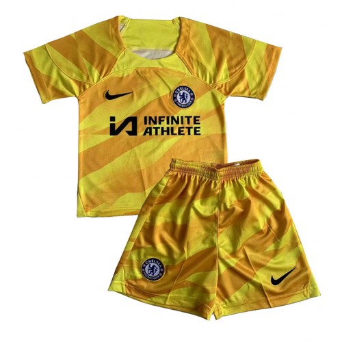 Maillot de foot Chelsea Gardien de but Troisième enfant 2023-24 Manches Courte (+ pantalon court)